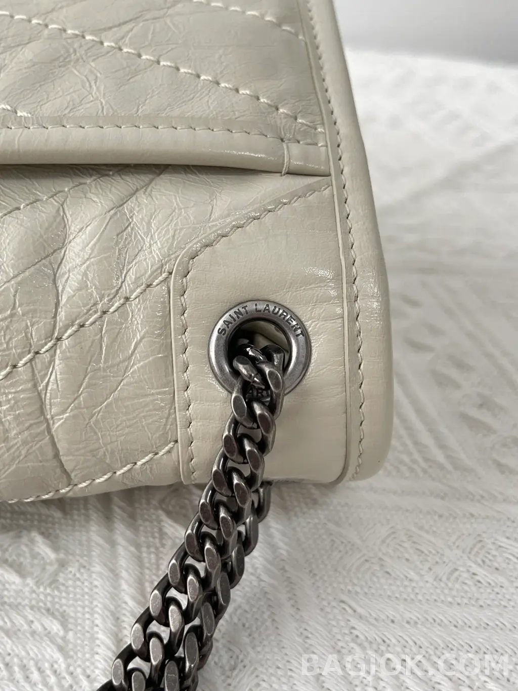 생로랑 Saint Laurent 니키백 베이비 빈티지 레더 상세 이미지