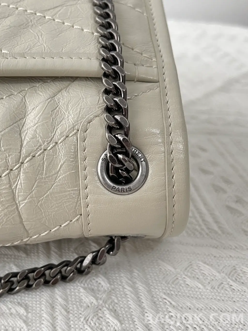 생로랑 Saint Laurent 니키백 베이비 빈티지 레더 상세 이미지