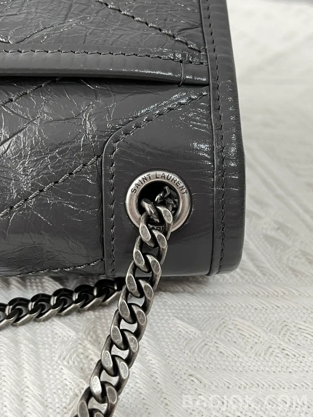 생로랑 Saint Laurent 니키백 베이비 빈티지 레더 상세 이미지