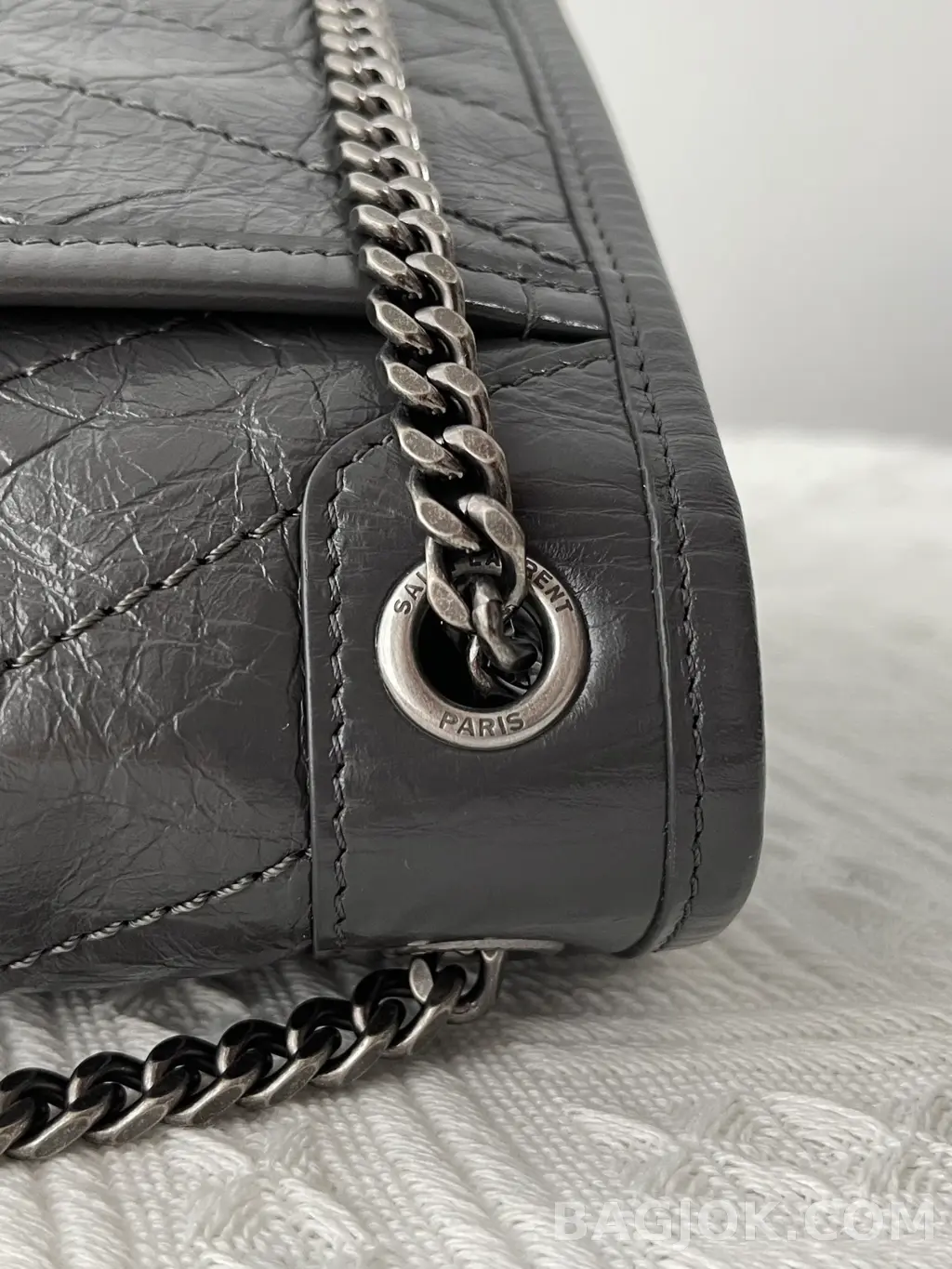 생로랑 Saint Laurent 니키백 베이비 빈티지 레더 상세 이미지