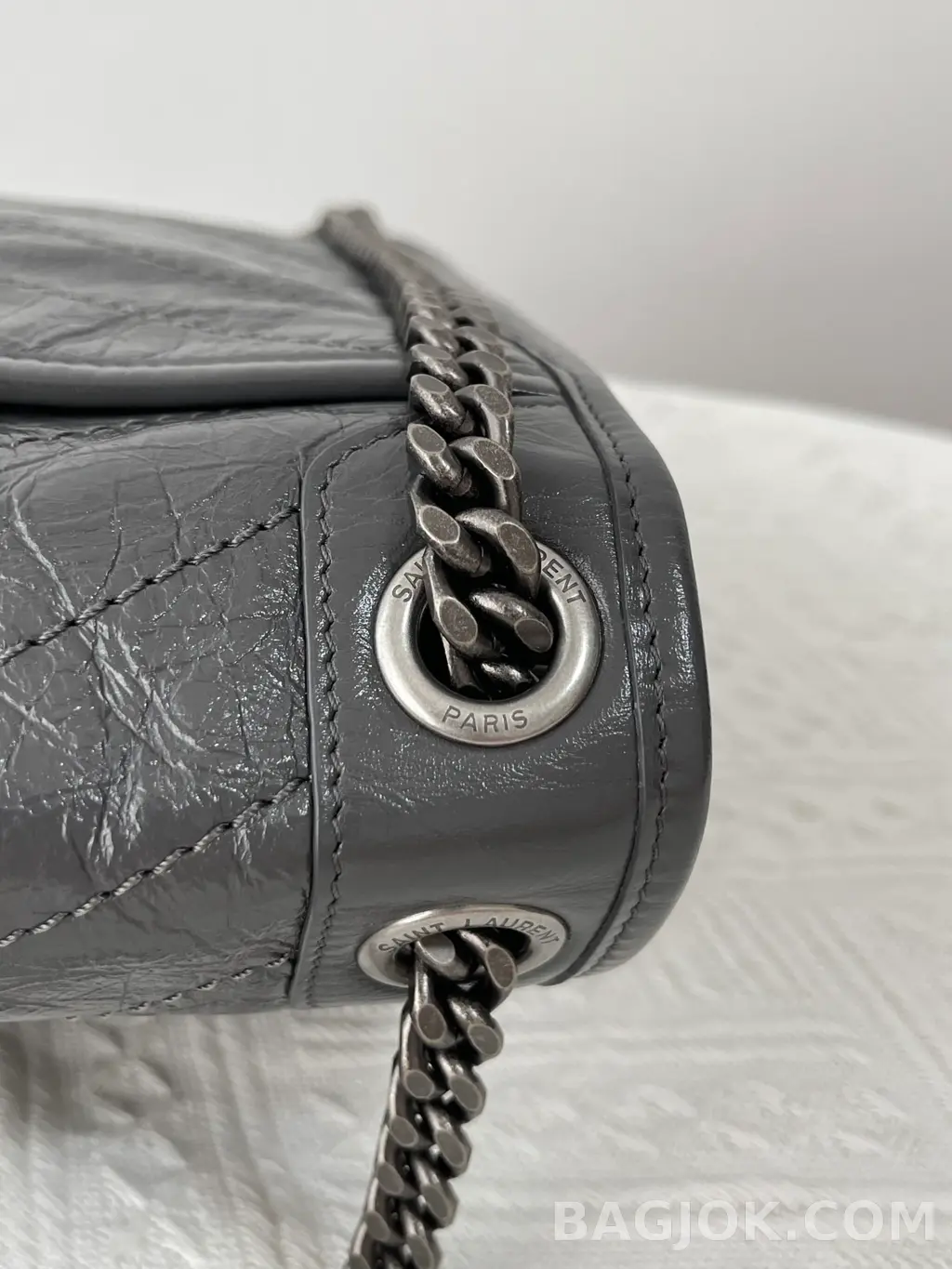 생로랑 Saint Laurent 니키백 미디움 빈티지 레더 상세 이미지
