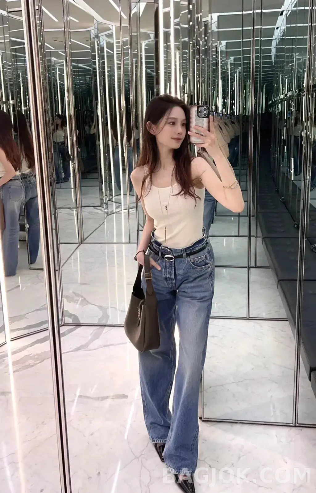생로랑 Saint Laurent LE 5À7 호보 스몰 상세 이미지