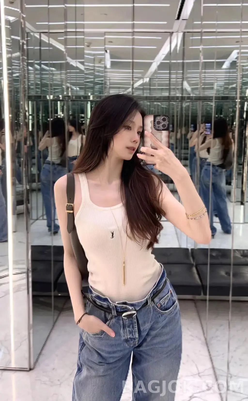 생로랑 Saint Laurent LE 5À7 호보 스몰 상세 이미지