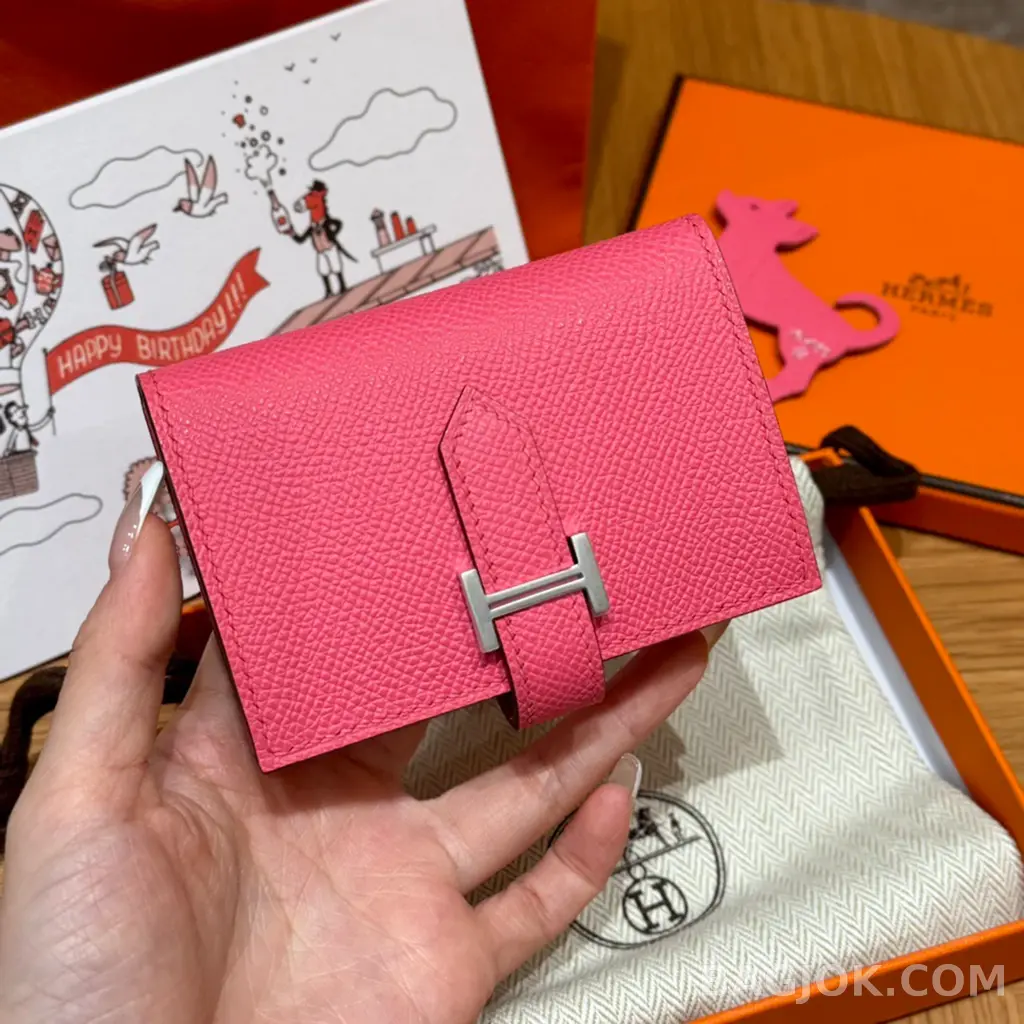 에르메스 Hermes 베안 카드 지갑 앱송 은장 상세 이미지