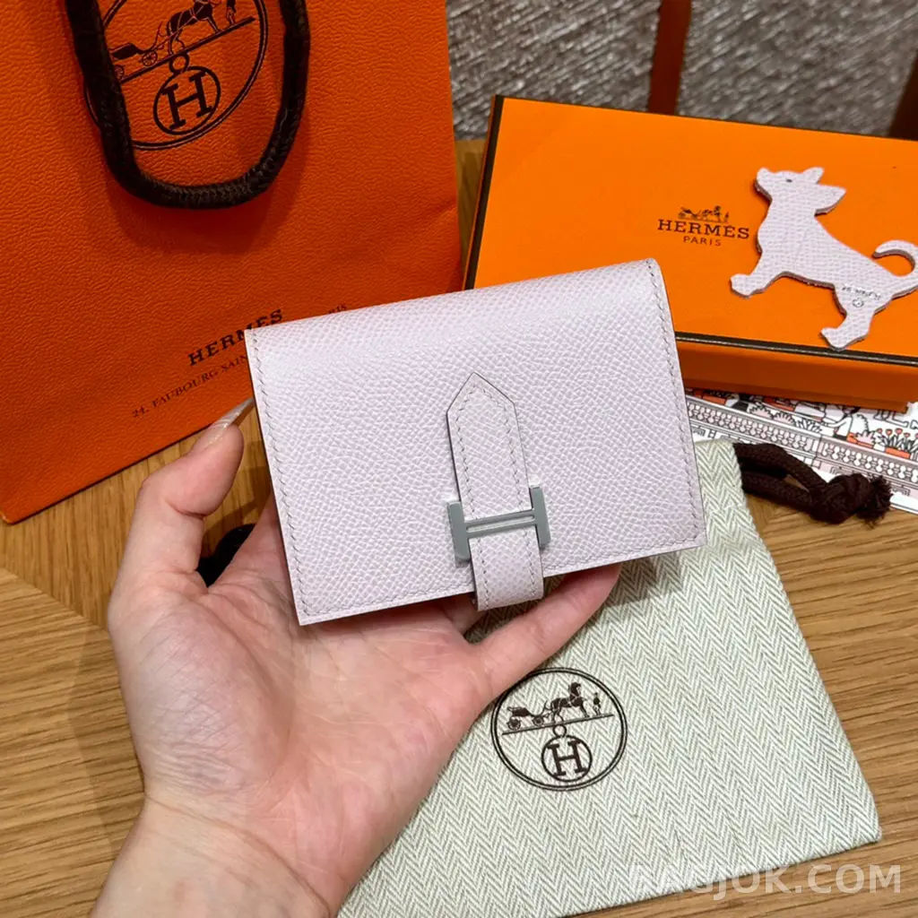 에르메스 Hermes 베안 카드 지갑 앱송 은장 상세 이미지