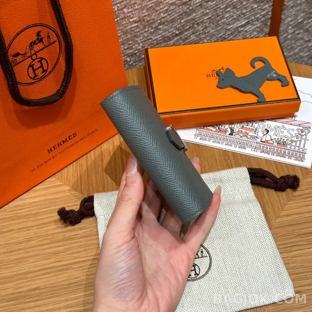에르메스 Hermes 베안 카드 지갑 앱송 은장 상세 이미지