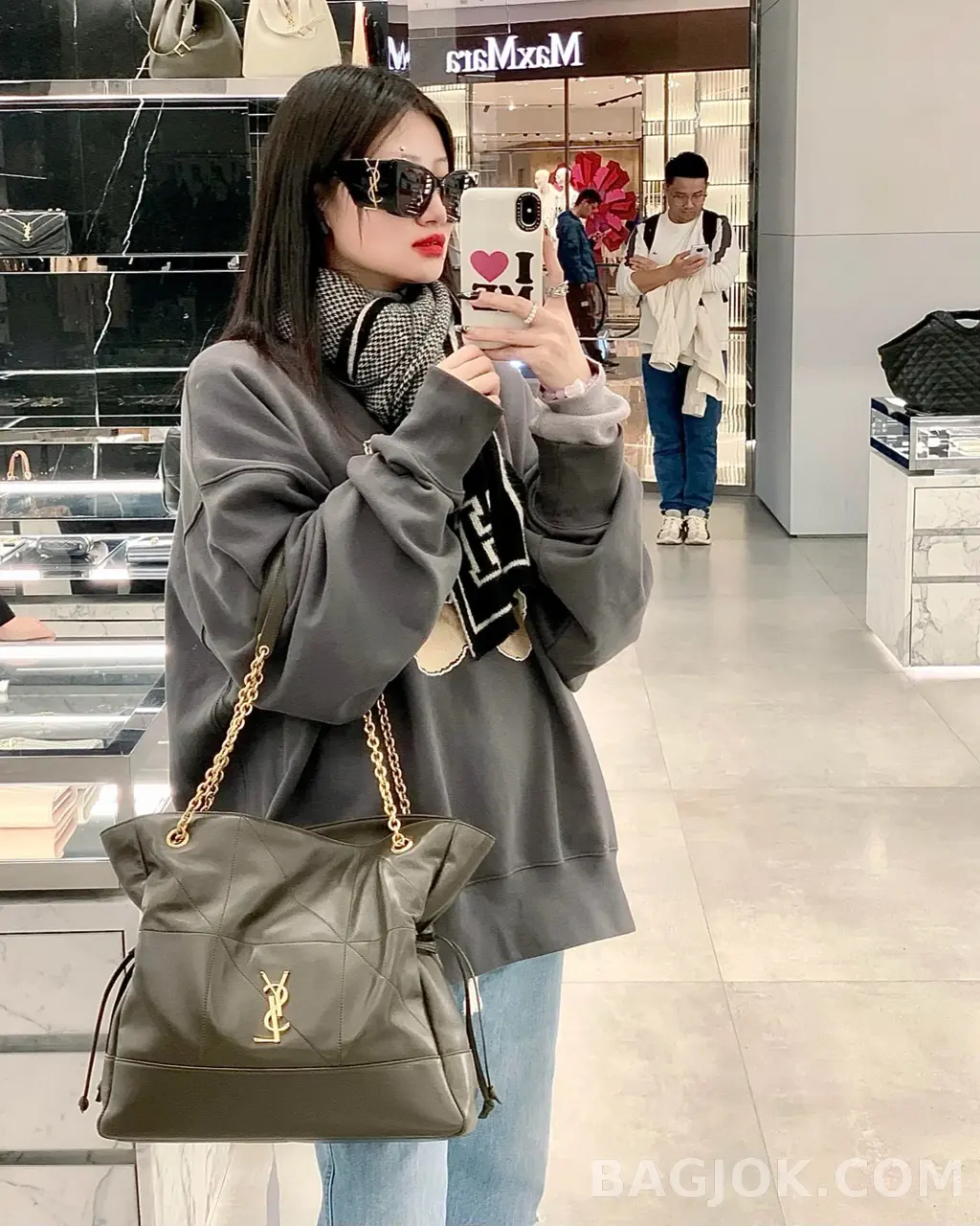 생로랑 Saint Laurent 제이미 4.3 포숑 램스킨 라지 상세 이미지