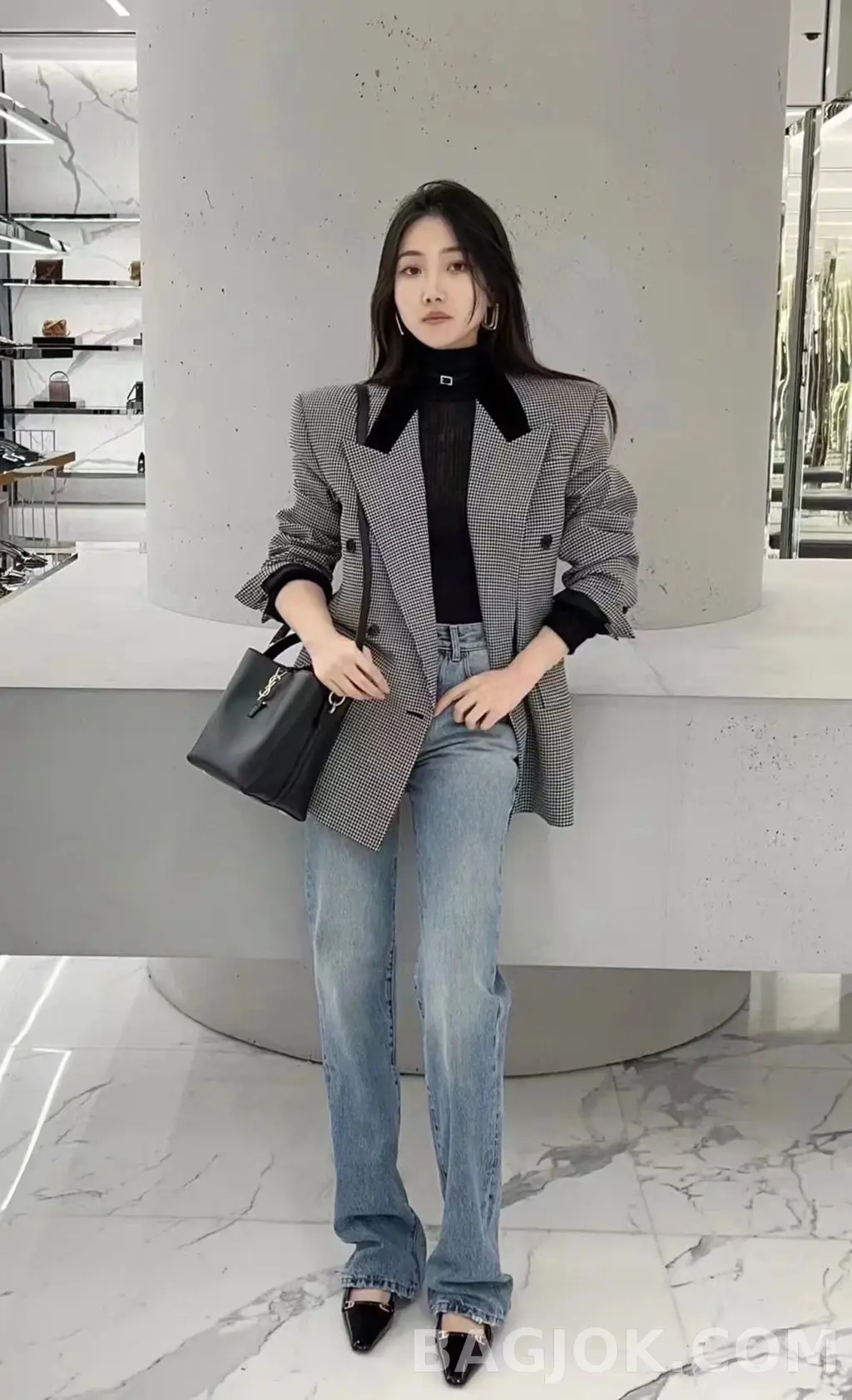 생로랑 Saint Laurent LE 37 버킷백 미니 상세 이미지