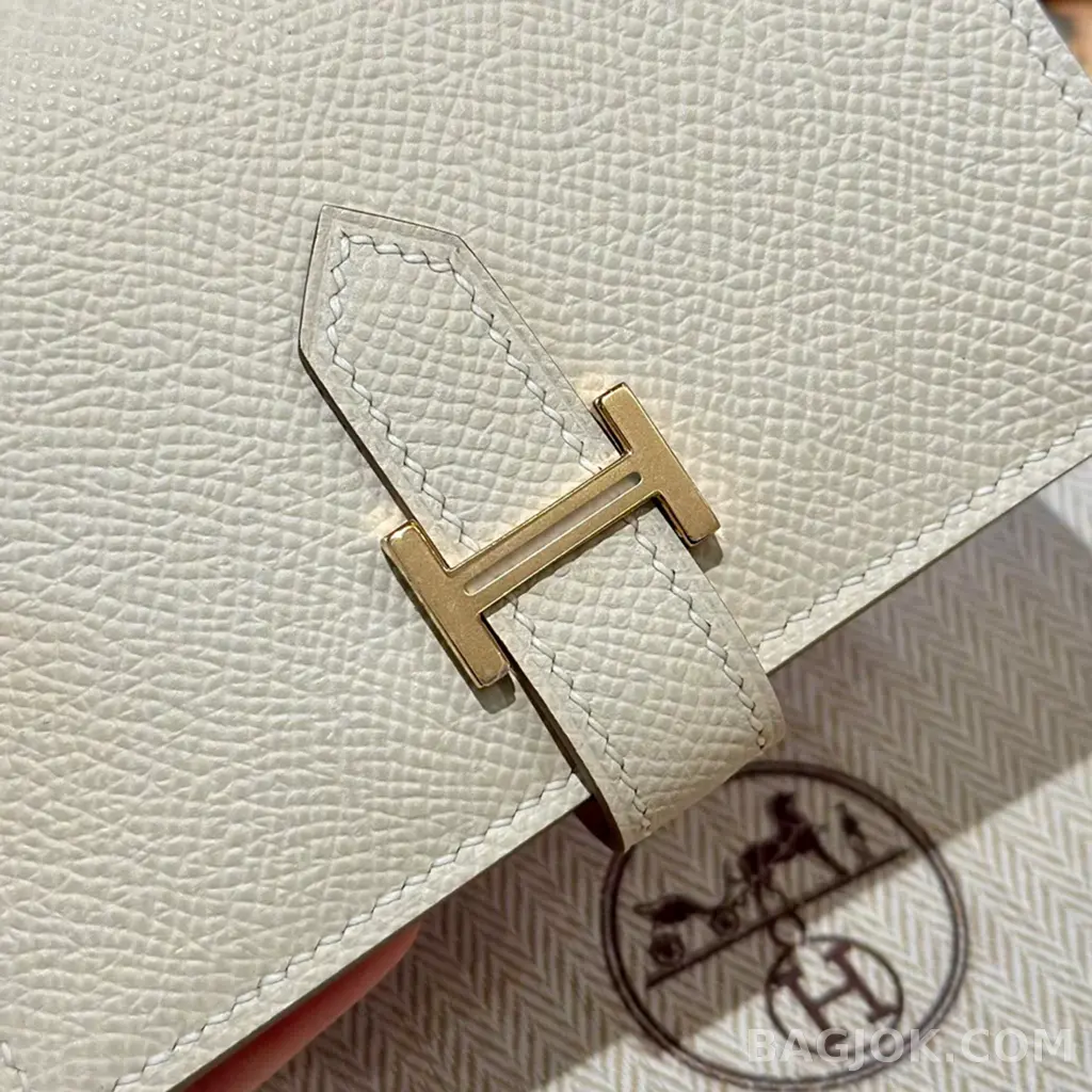 에르메스 Hermes 베안 컴팩트 지갑 앱송 금장 상세 이미지