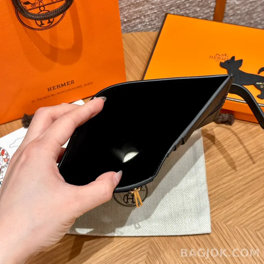 에르메스 Hermes 베안 컴팩트 지갑 앱송 금장 상세 이미지