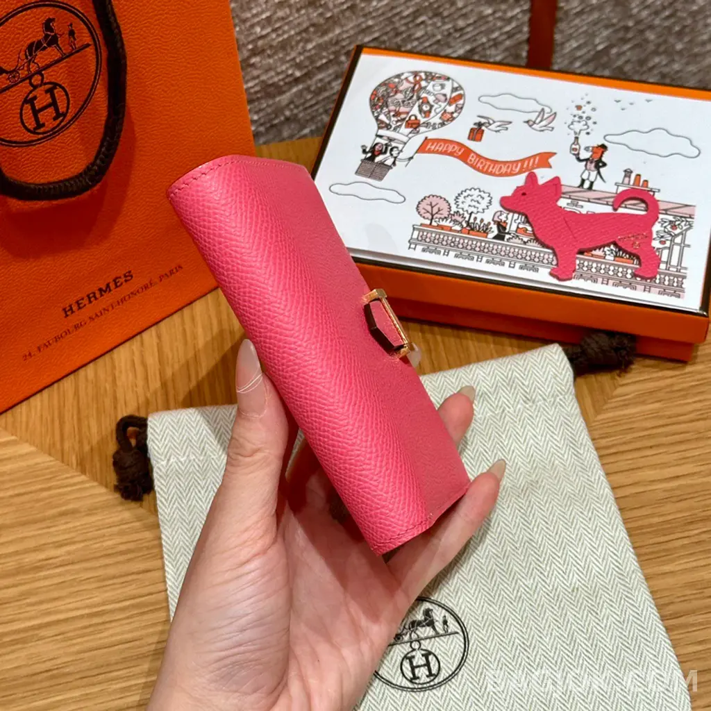 에르메스 Hermes 베안 컴팩트 지갑 앱송 금장 상세 이미지