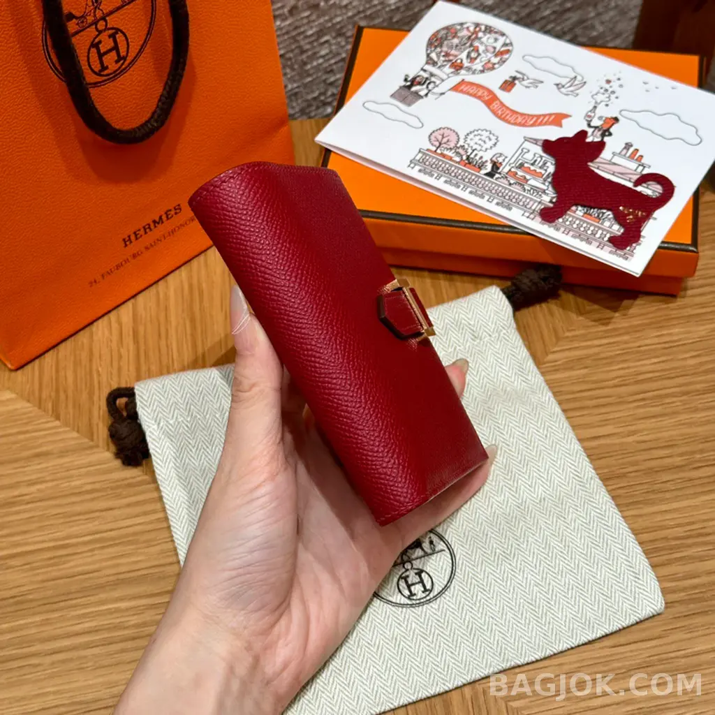 에르메스 Hermes 베안 컴팩트 지갑 앱송 금장 상세 이미지