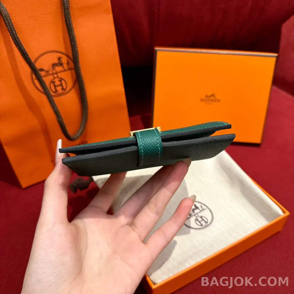 에르메스 Hermes 베안 컴팩트 지갑 앱송 금장 상세 이미지
