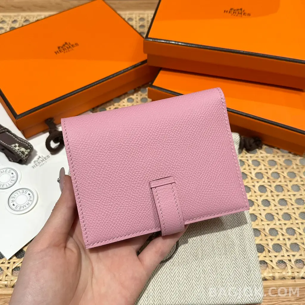 에르메스 Hermes 베안 컴팩트 지갑 앱송 금장 상세 이미지