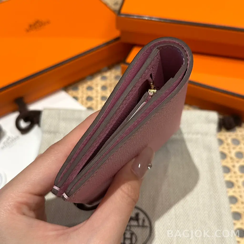 에르메스 Hermes 베안 컴팩트 지갑 앱송 금장 상세 이미지