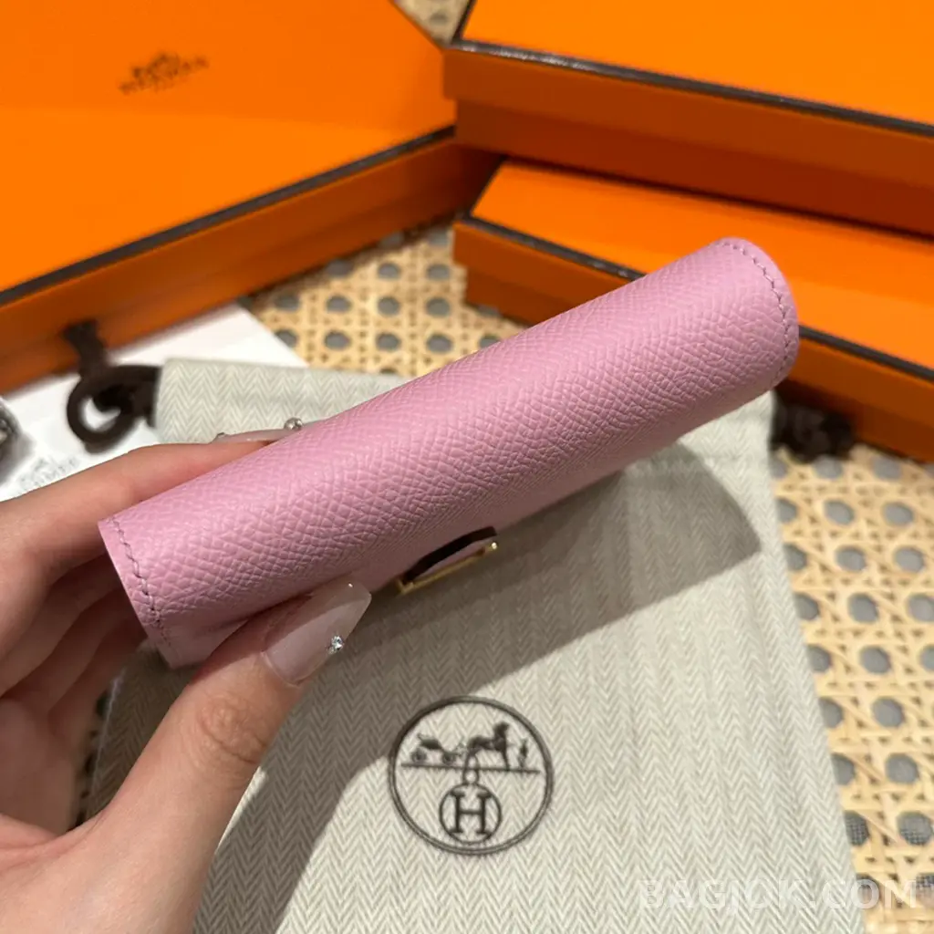 에르메스 Hermes 베안 컴팩트 지갑 앱송 금장 상세 이미지