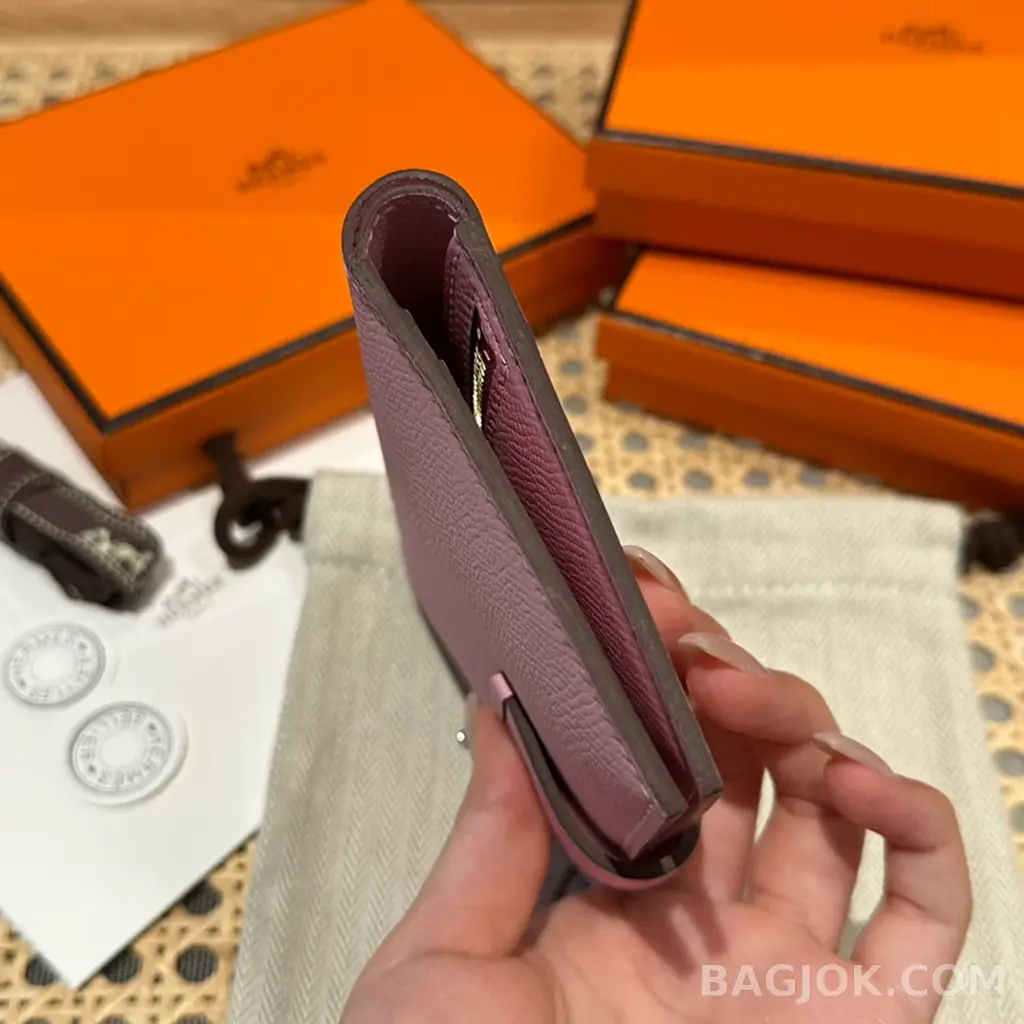 에르메스 Hermes 베안 컴팩트 지갑 앱송 금장 상세 이미지