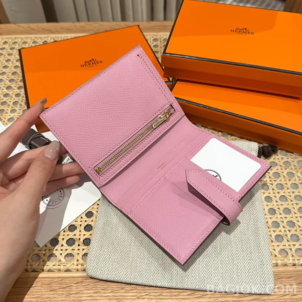 에르메스 Hermes 베안 컴팩트 지갑 앱송 금장 상세 이미지