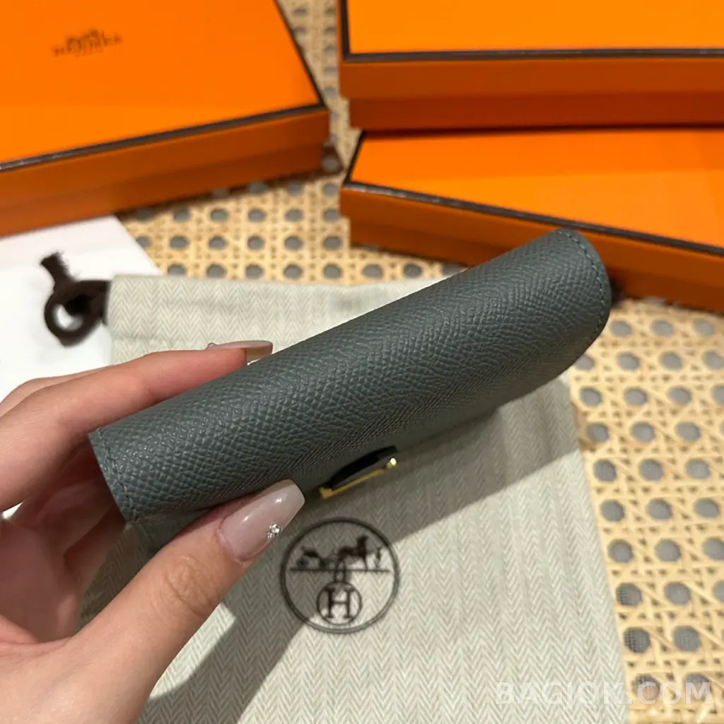 에르메스 Hermes 베안 컴팩트 지갑 앱송 금장 상세 이미지