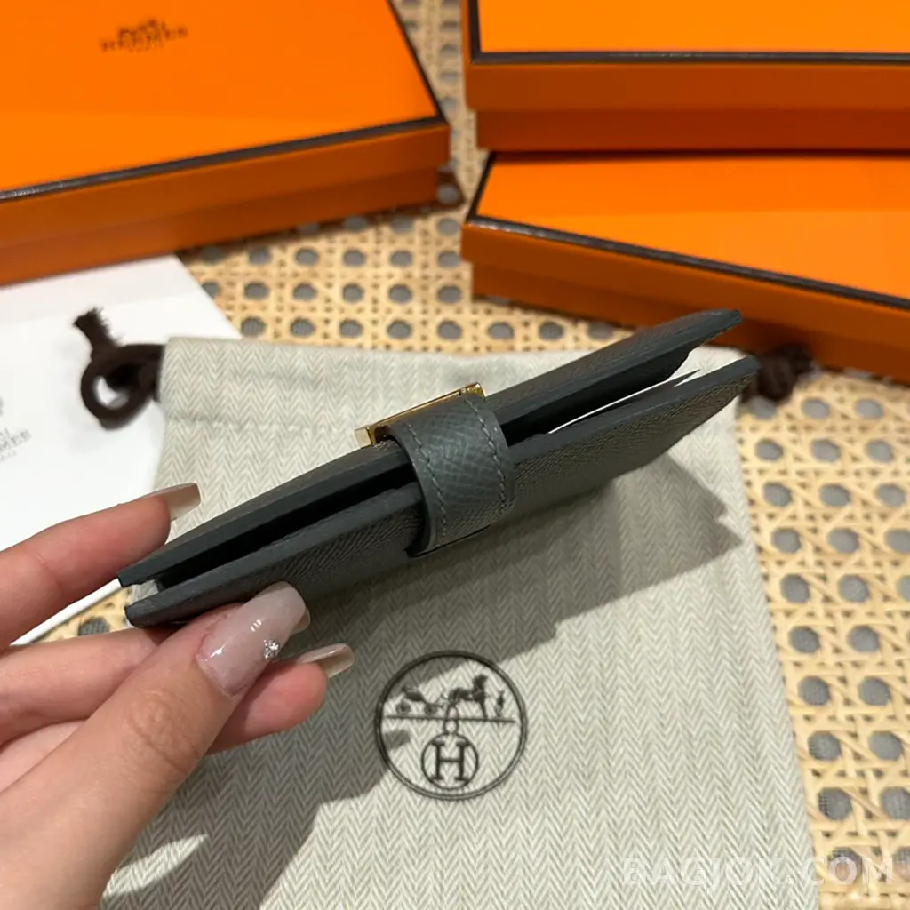 에르메스 Hermes 베안 컴팩트 지갑 앱송 금장 상세 이미지