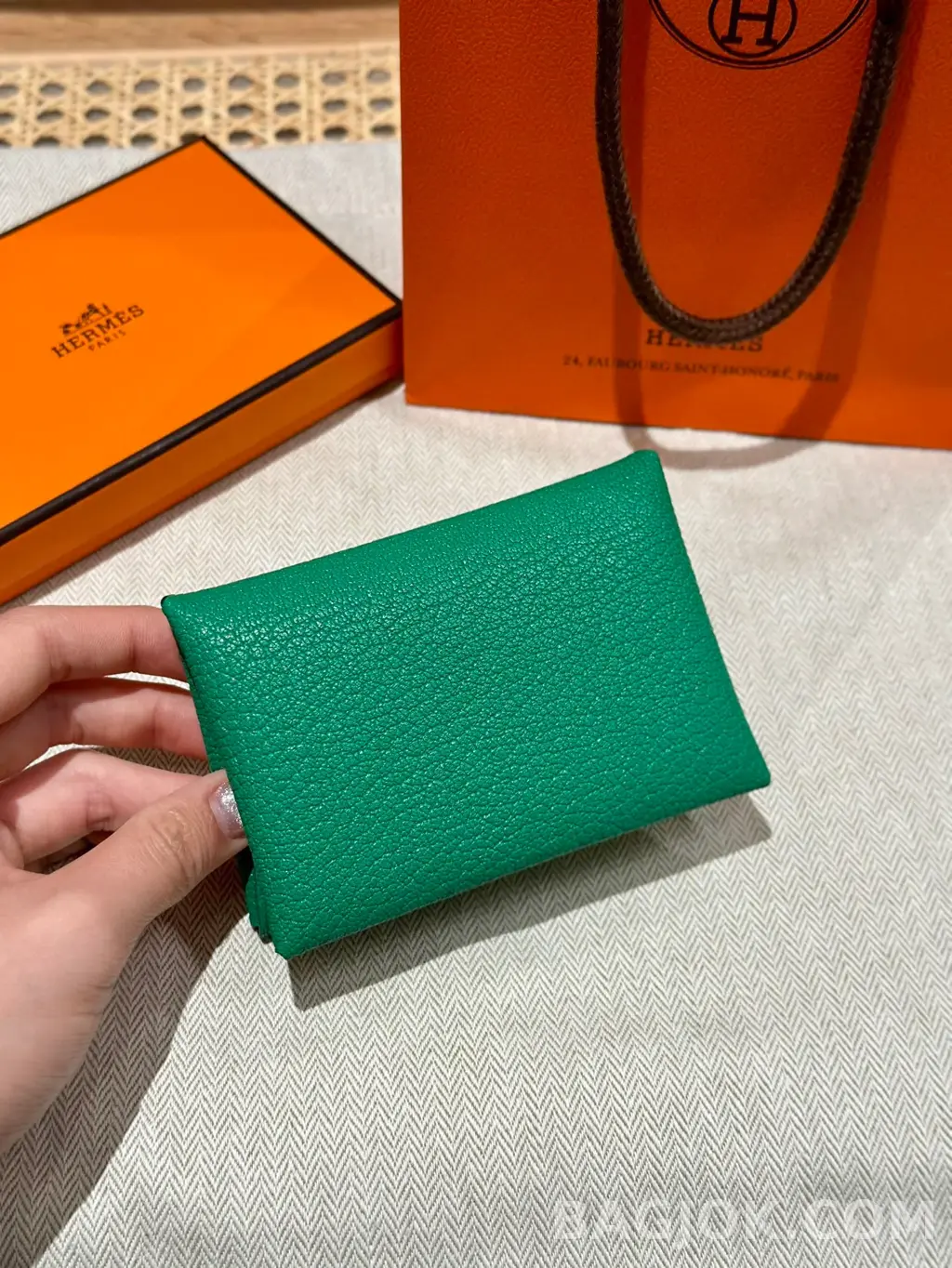 에르메스 Hermes 칼비 듀오 카드지갑 미조레 상세 이미지