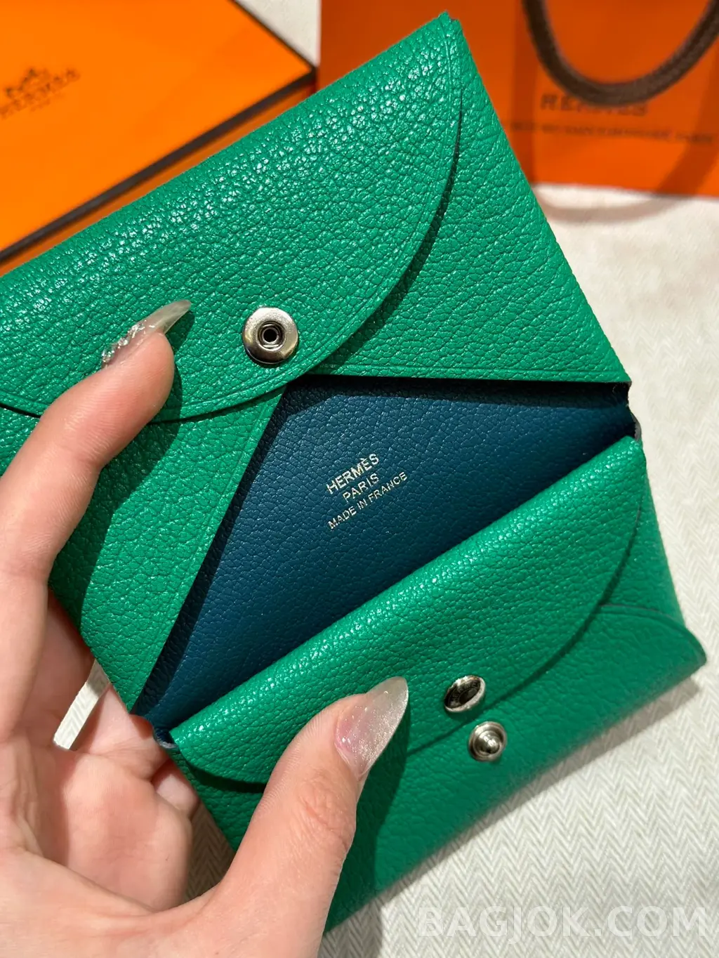 에르메스 Hermes 칼비 듀오 카드지갑 미조레 상세 이미지