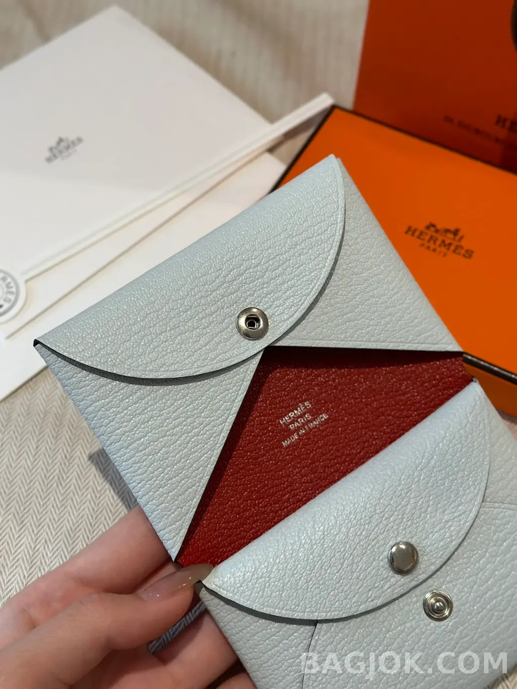 에르메스 Hermes 칼비 듀오 카드지갑 미조레 상세 이미지