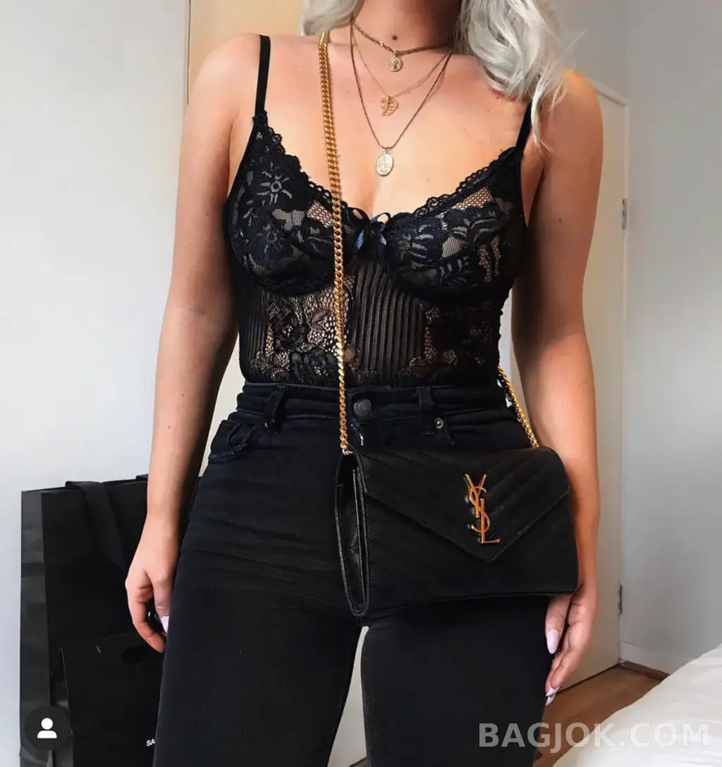 생로랑 Saint Laurent 카산드라 모노그램 마틀라세 체인 숄더백 상세 이미지