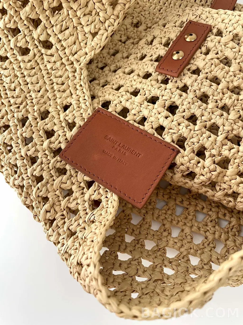 생로랑 Saint Laurent 크로쉐 라피아 호보백 상세 이미지