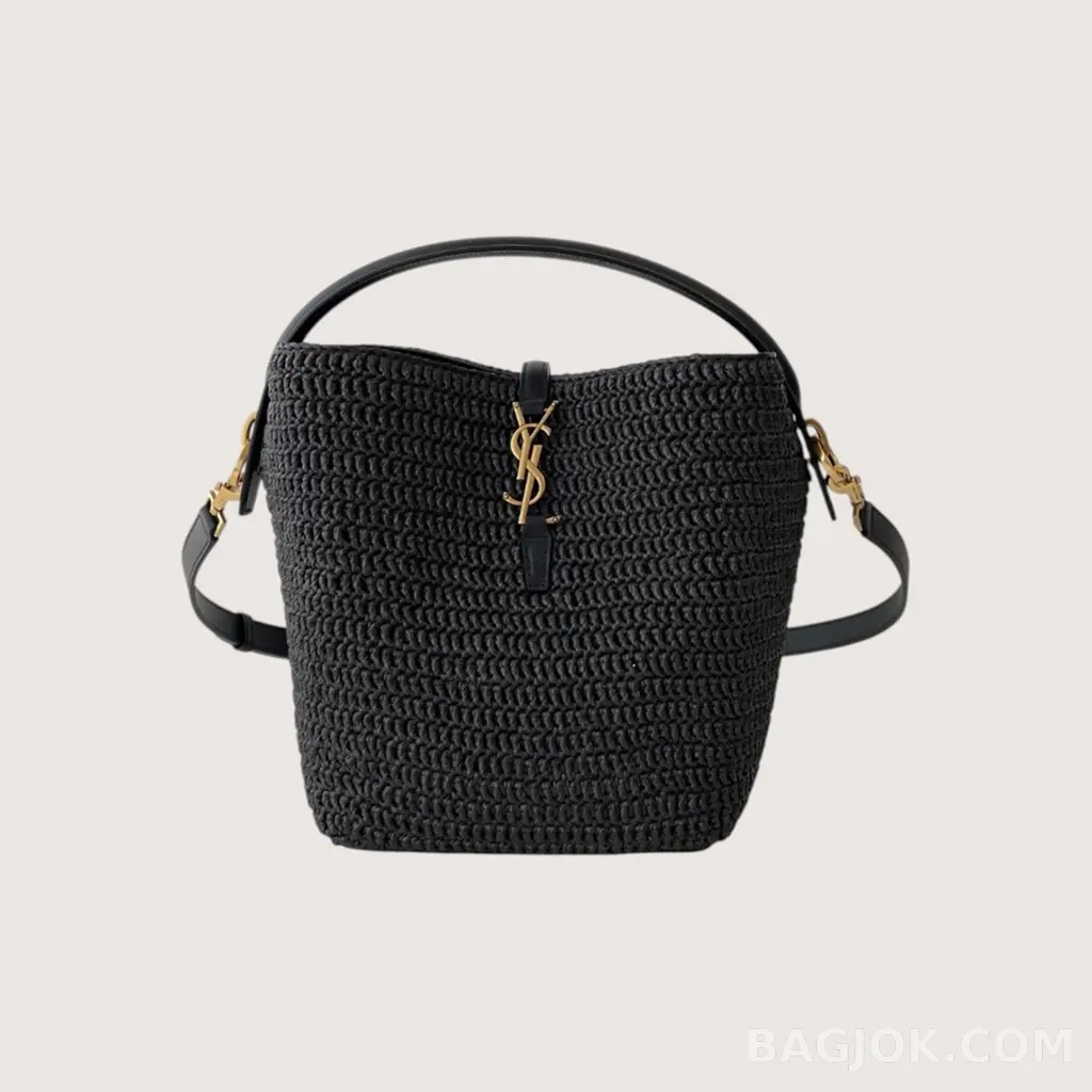 Saint Laurent LE 37 버킷백 우븐 라피아_대표이미지
