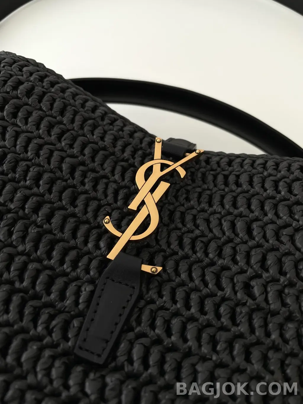 생로랑 Saint Laurent LE 37 버킷백 우븐 라피아 상세 이미지