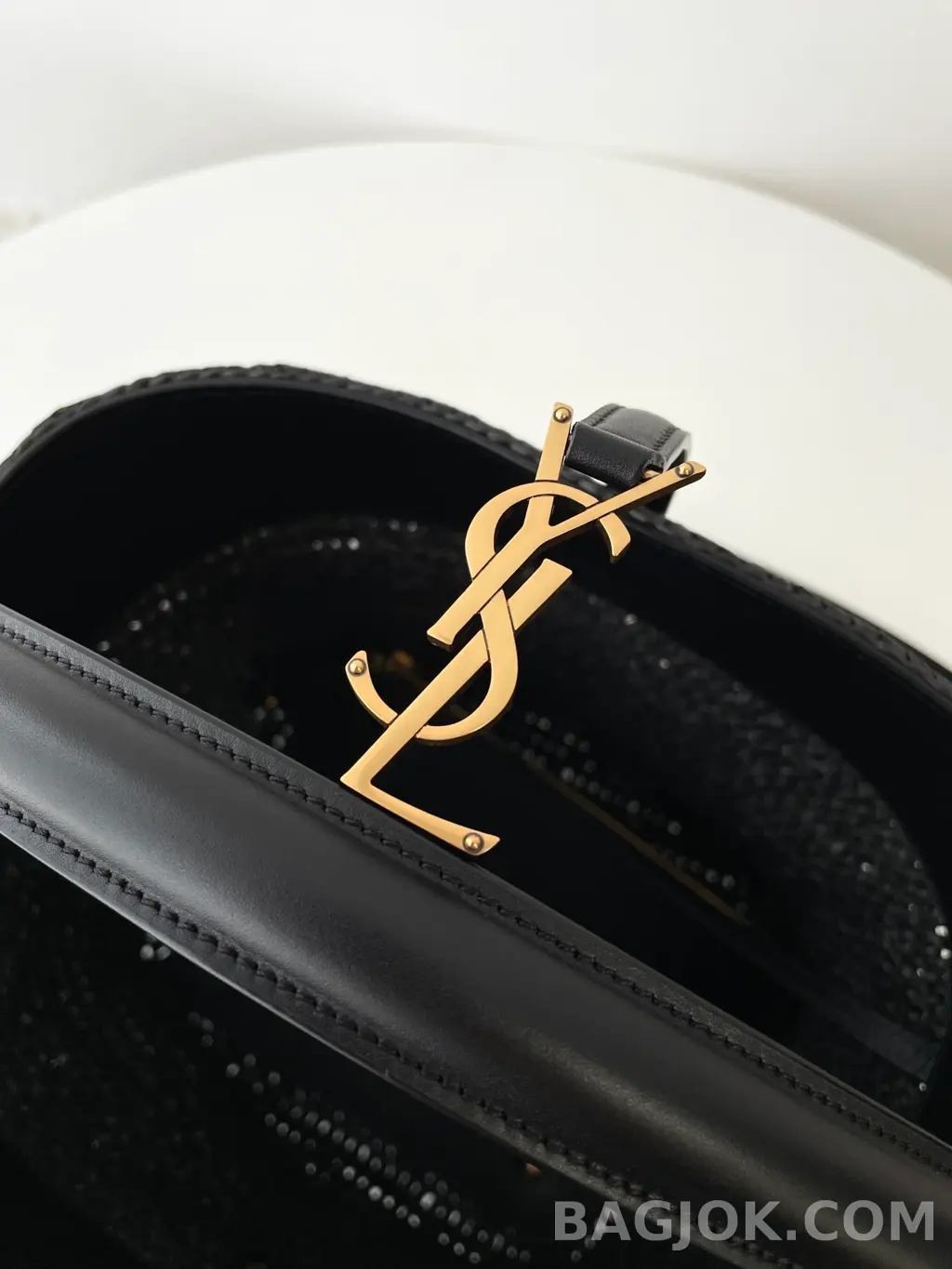 생로랑 Saint Laurent LE 37 버킷백 우븐 라피아 상세 이미지