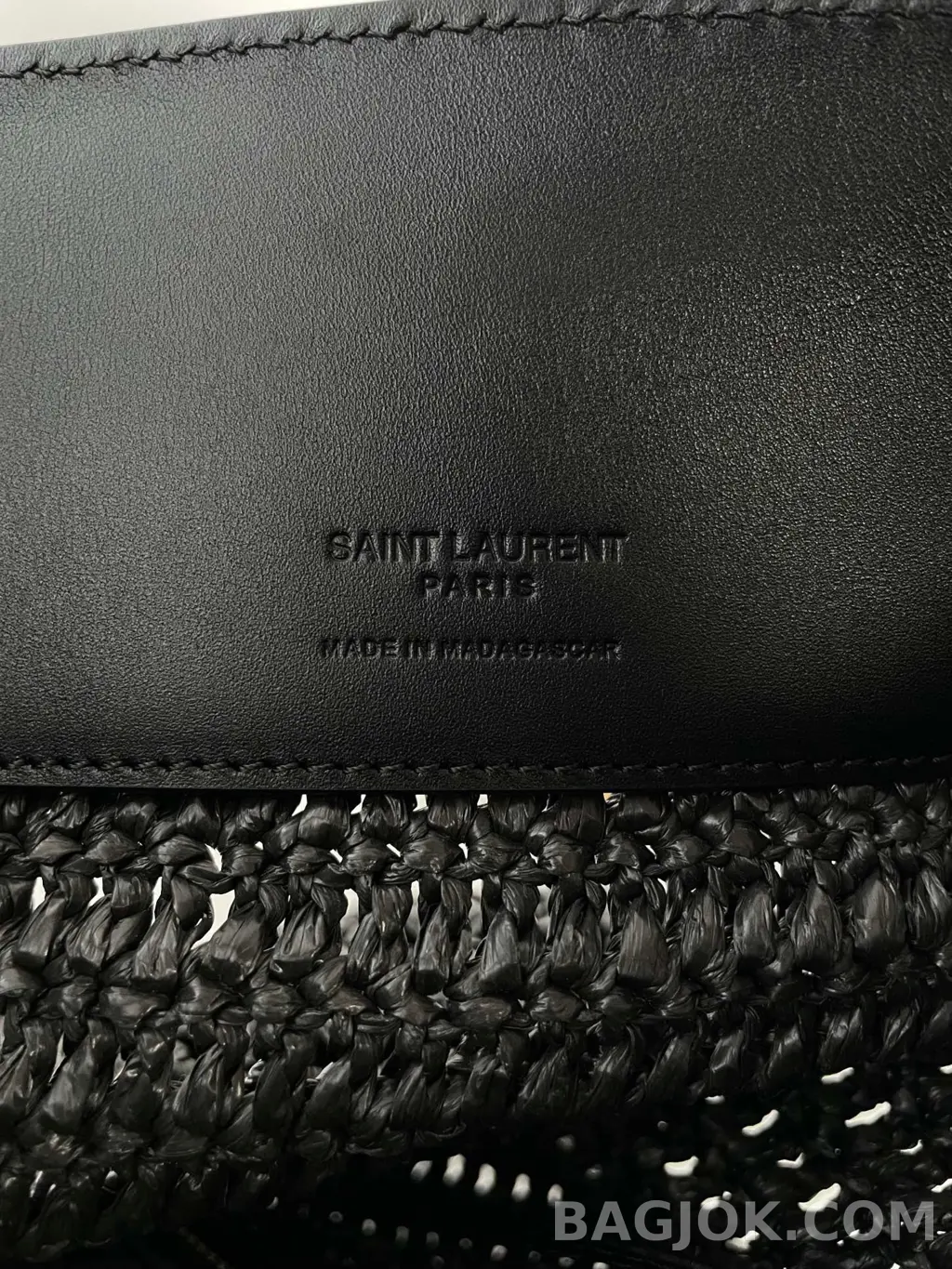 생로랑 Saint Laurent LE 37 버킷백 우븐 라피아 상세 이미지