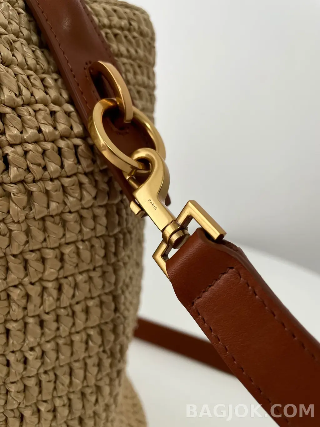 생로랑 Saint Laurent LE 37 버킷백 우븐 라피아 상세 이미지