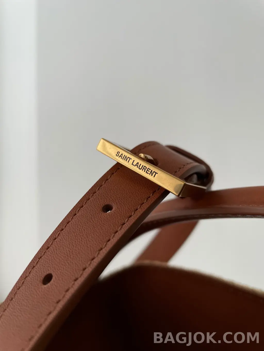 생로랑 Saint Laurent LE 37 버킷백 우븐 라피아 상세 이미지