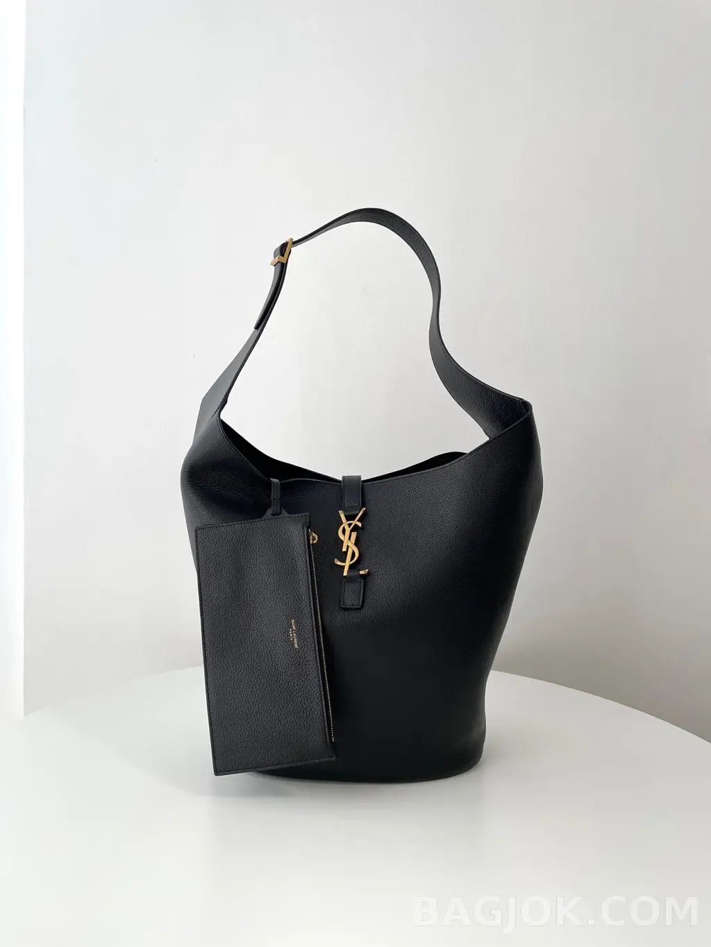 생로랑 Saint Laurent LE 5À7 호보 그레인 레더 미디움 상세 이미지