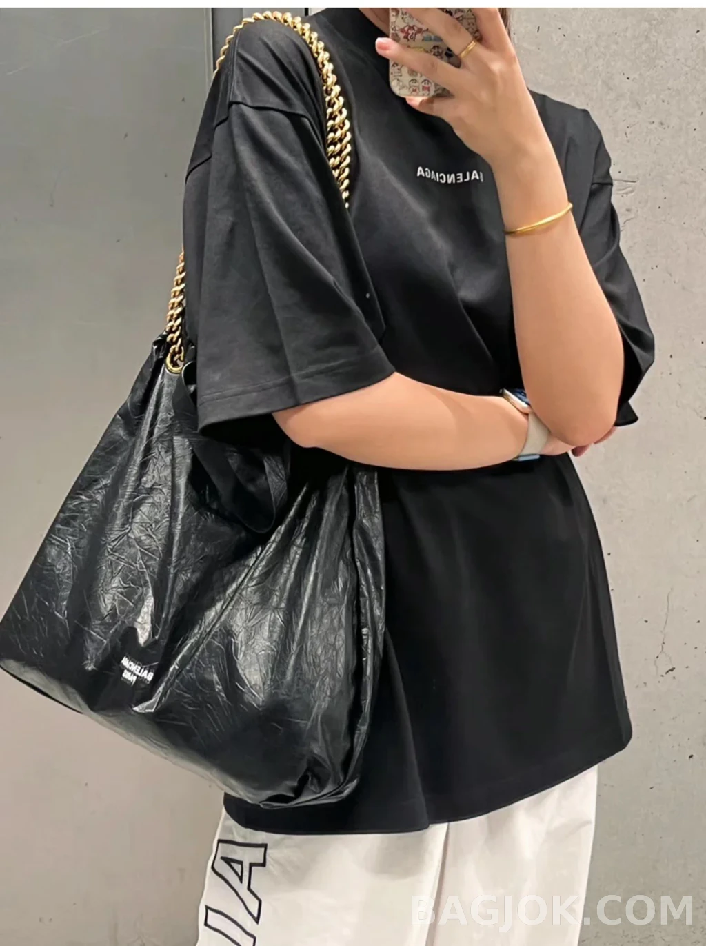 발렌시아가 Balenciaga 크러쉬 토트백 미디움 상세 이미지