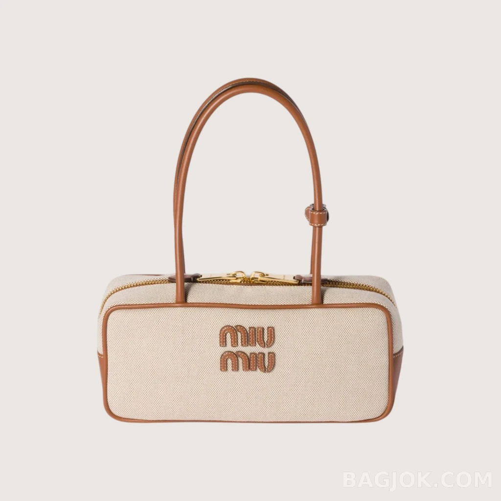 MiuMiu 캔버스&가죽 보 백_대표이미지