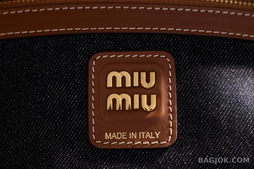 미우미우 MiuMiu 보 데님 백 라지 상세 이미지