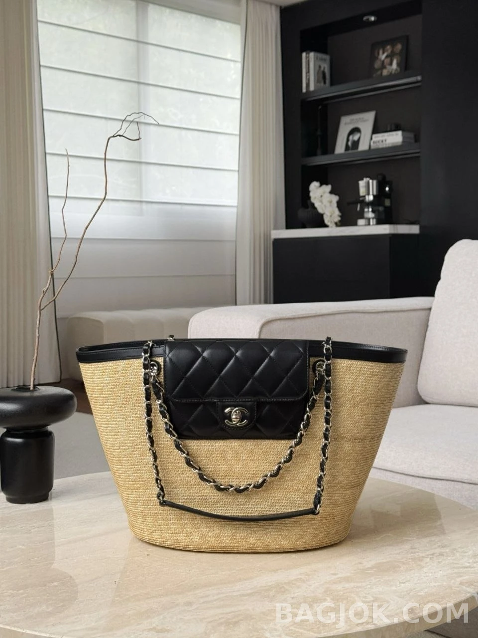 샤넬 Chanel 26c 라피아 라지 쇼핑 백 상세 이미지