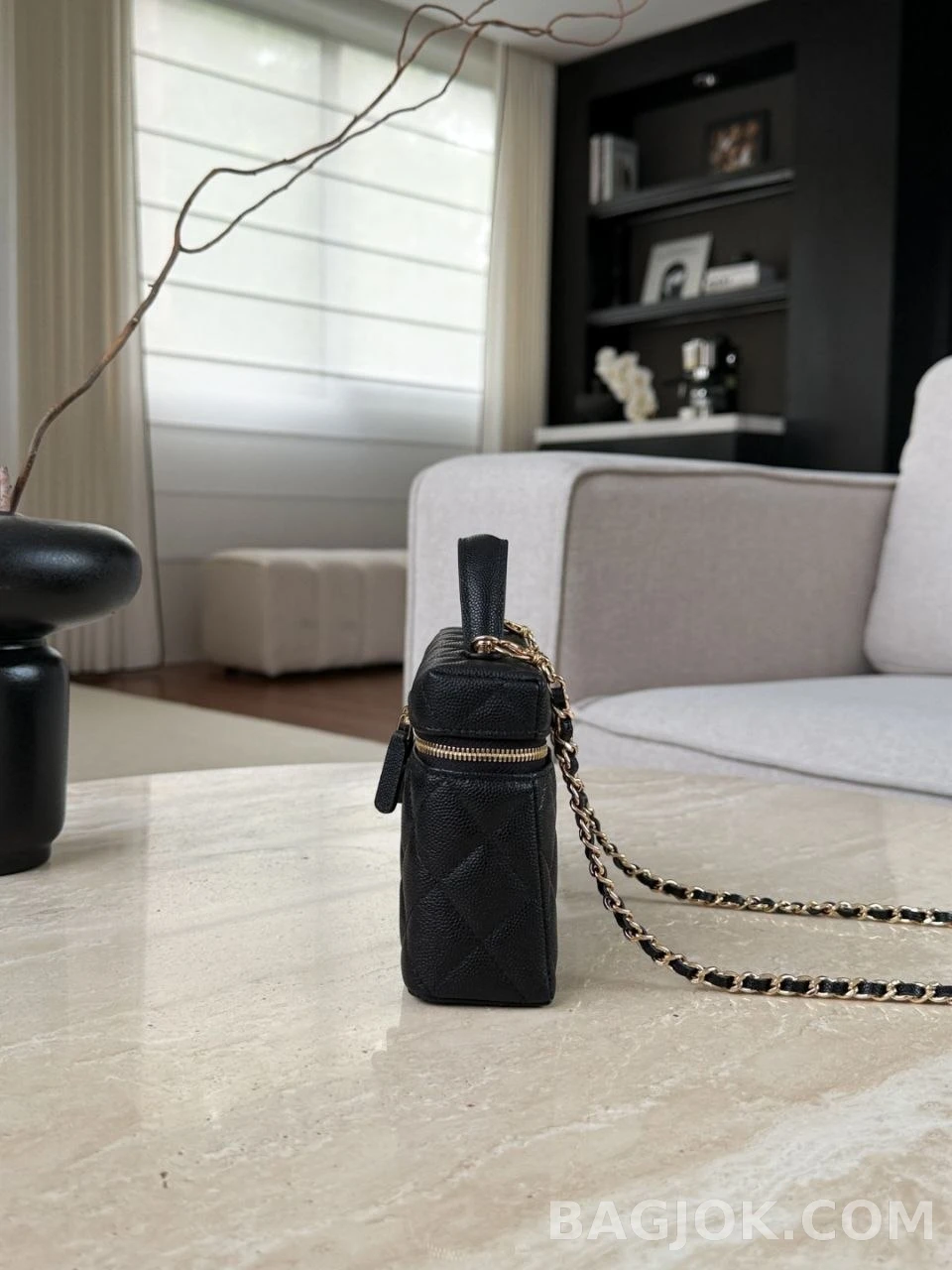 샤넬 Chanel 26c LP 클래식 캐비어 탑핸들 베니티 케이스 상세 이미지