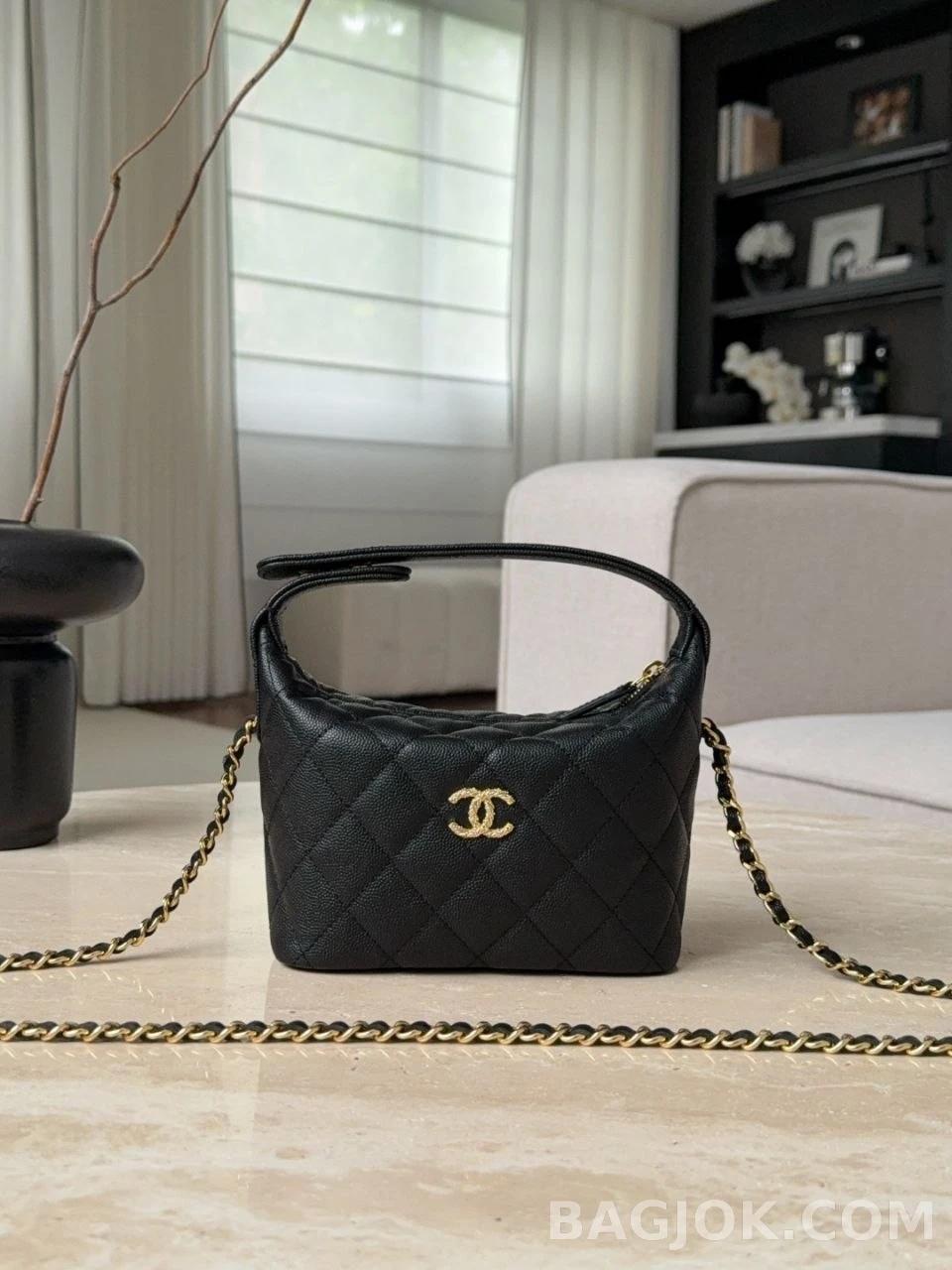 샤넬 Chanel 26P 클래식 체인 미니 호보백 캐비어 상세 이미지