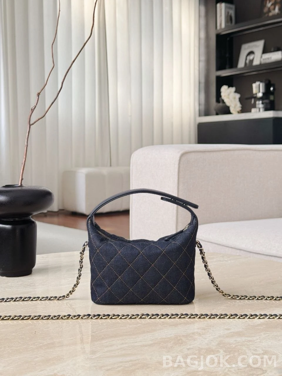 샤넬 Chanel 26P 클래식 체인 미니백 데님 상세 이미지