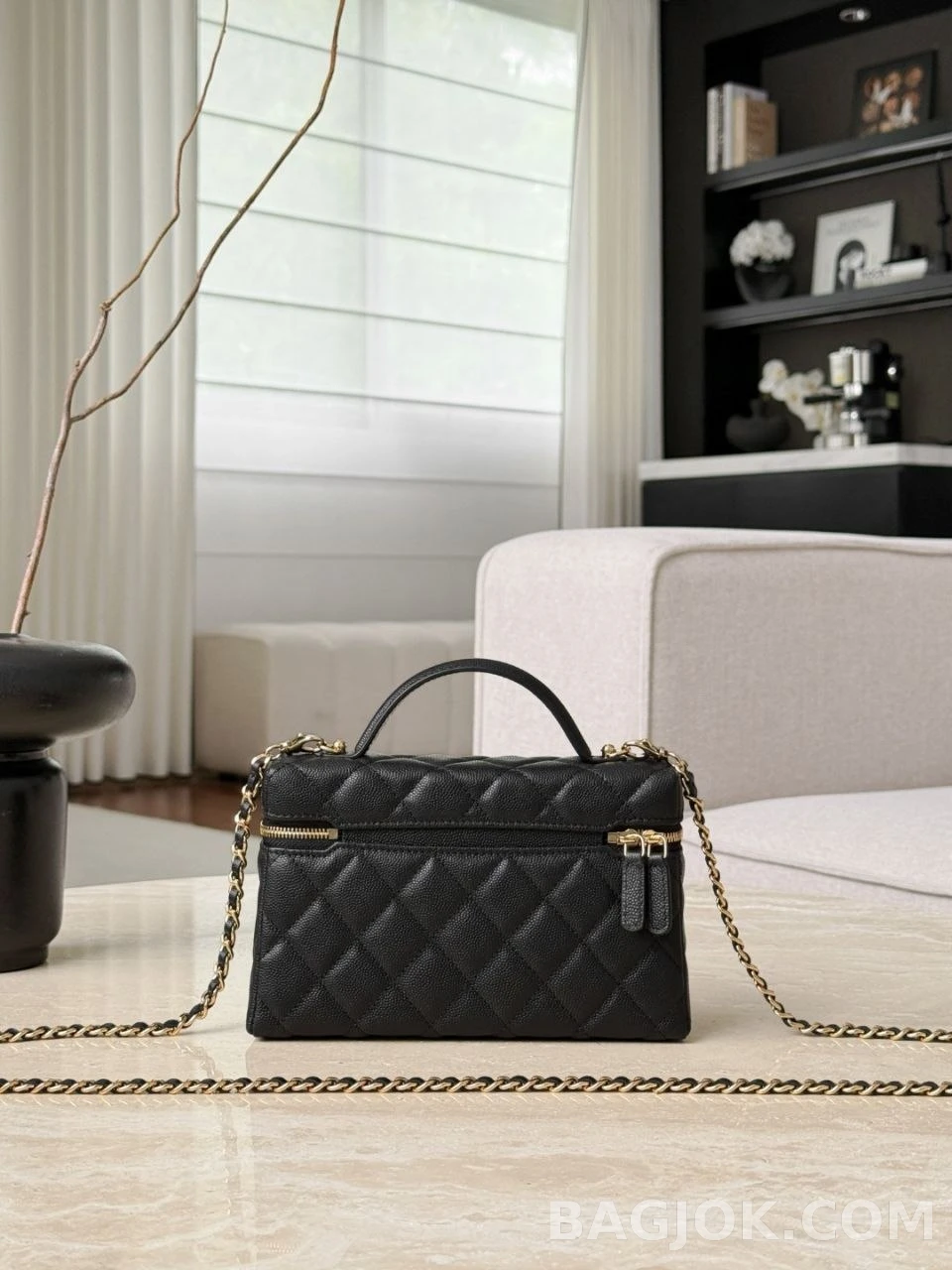 샤넬 Chanel 26P LP 탑핸들 캐비어 베니티 케이스 상세 이미지