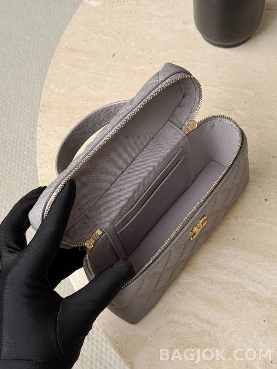 샤넬 Chanel 26P LP 탑핸들 캐비어 베니티 케이스 상세 이미지