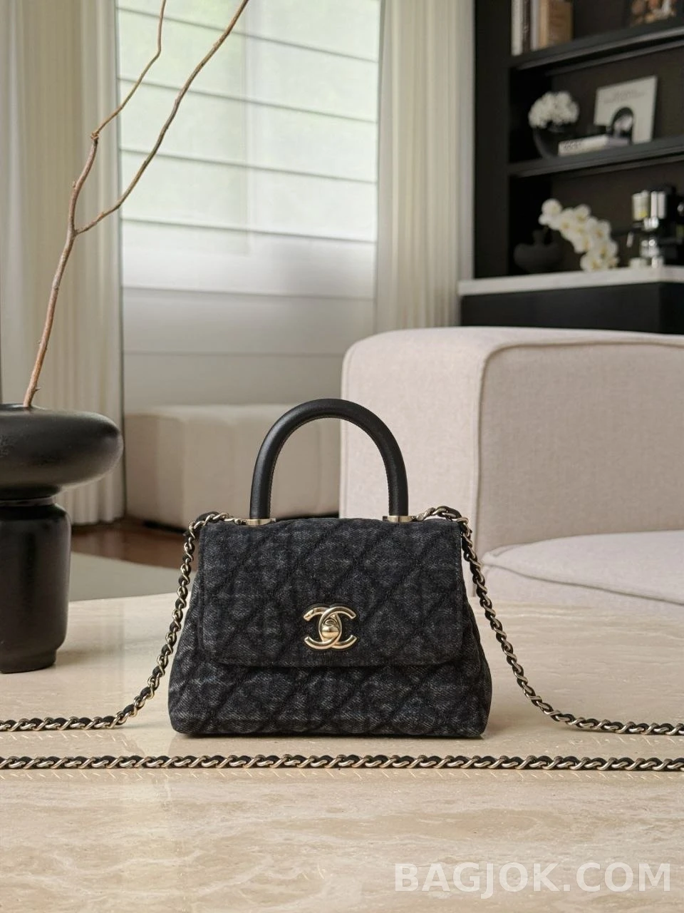 샤넬  Chanel 26P 데님 코코 핸들 16백 상세 이미지
