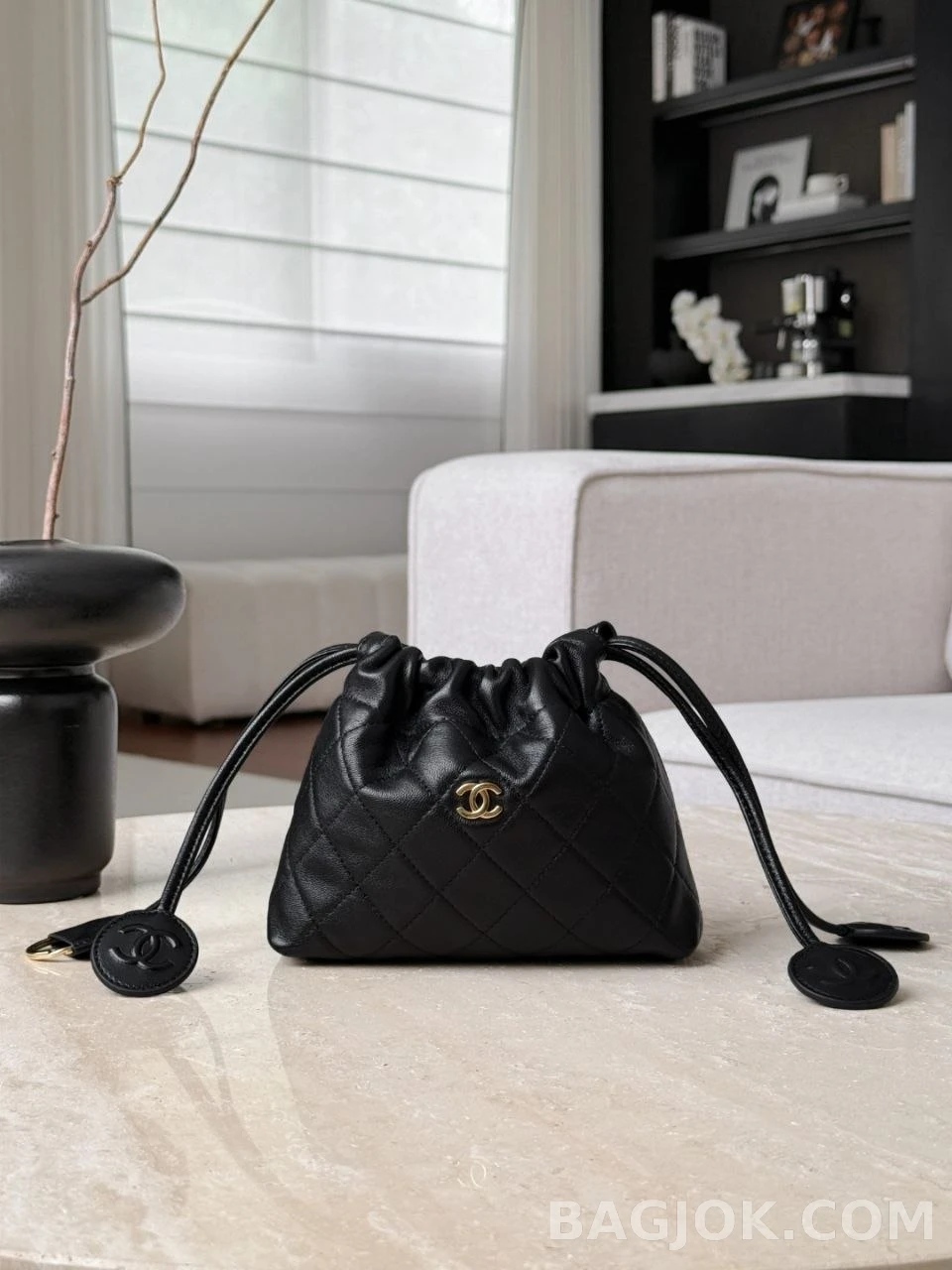 샤넬 Chanel 26s 램스킨 가죽 스트랩 클러치 상세 이미지