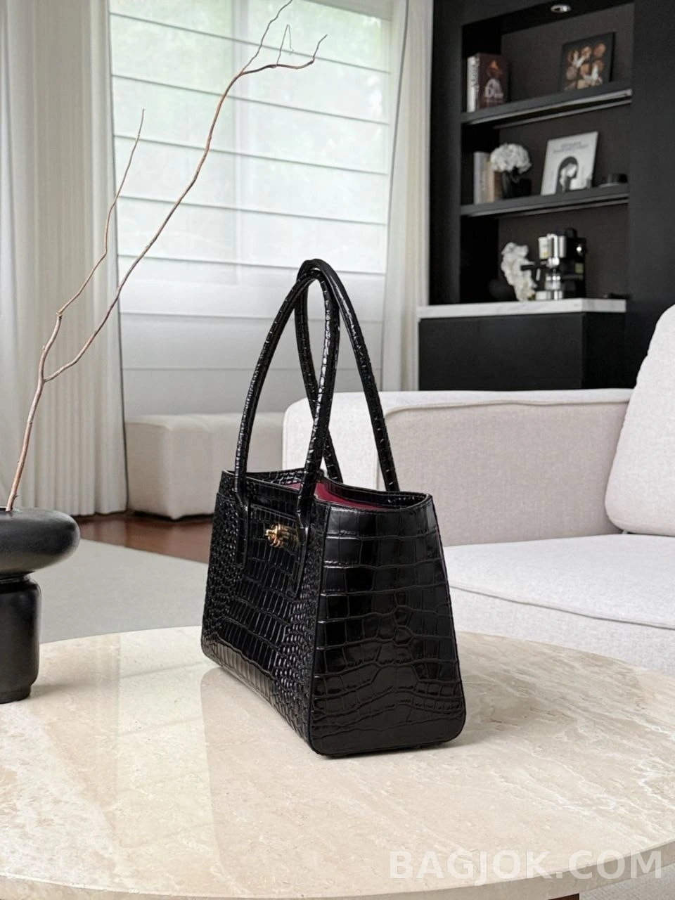 샤넬 Chanel 26s 크로커다일 카프스킨 스몰 쇼핑백 상세 이미지