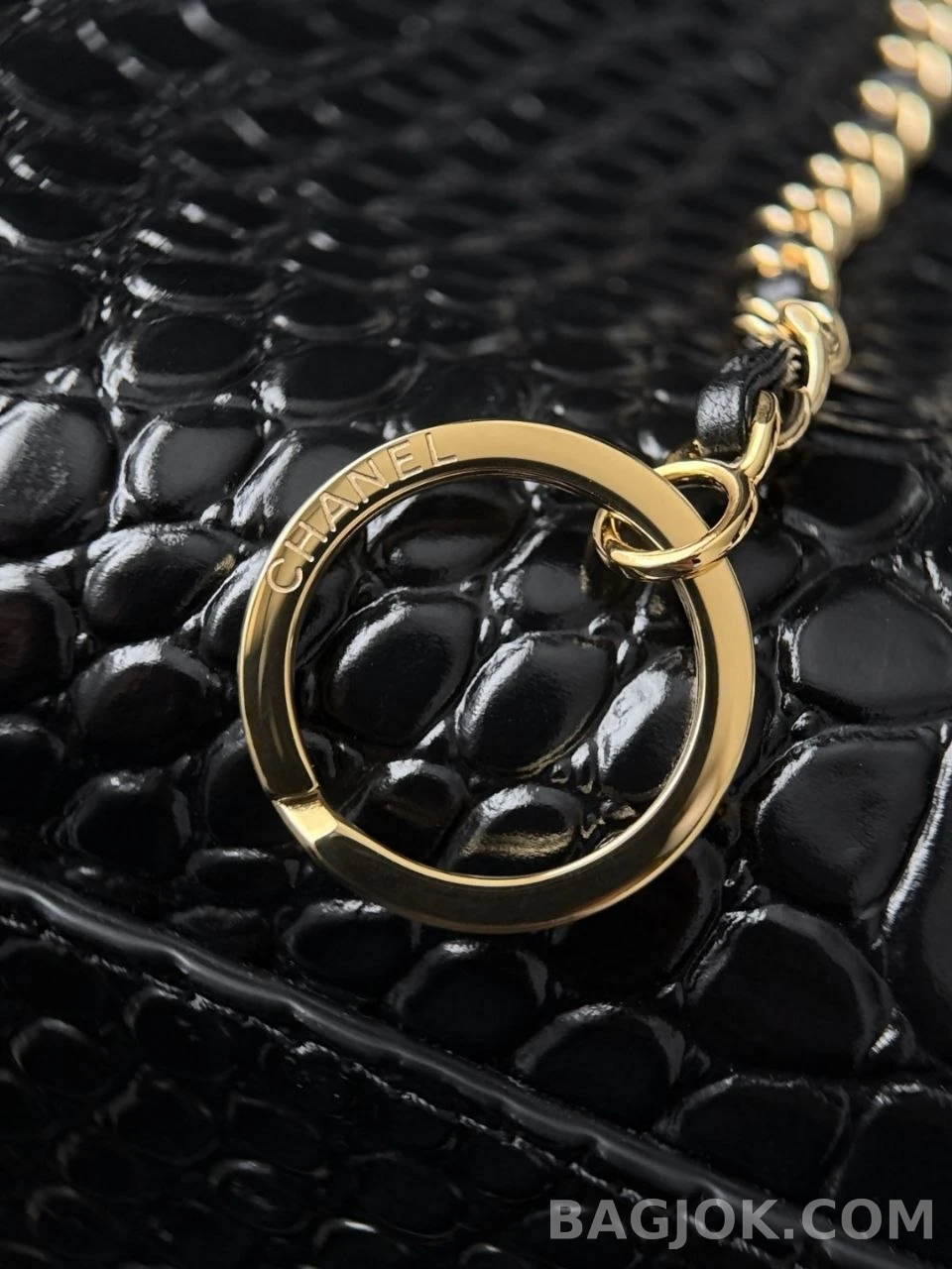 샤넬 Chanel 26s 크로커다일 카프스킨 스몰 쇼핑백 상세 이미지