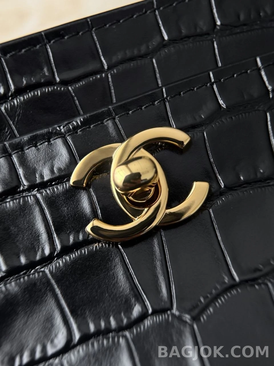 샤넬 Chanel 26s 크로커다일 카프스킨 스몰 쇼핑백 상세 이미지